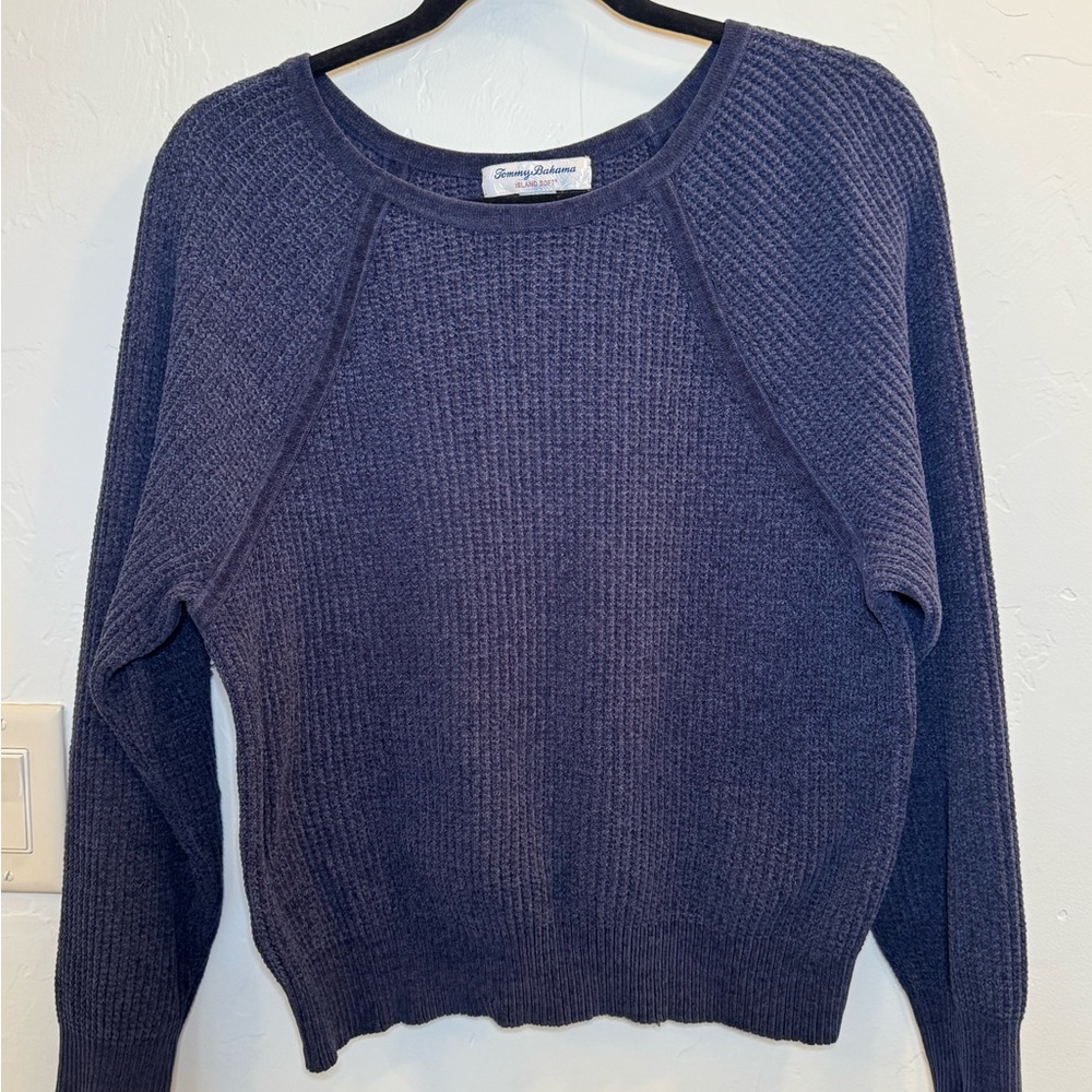 Tommy Bahama Women's Navy Crew Neck Sweater